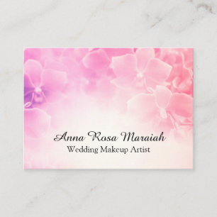 Carte De Visite *~* Macro Photo Pink Floral Blanc Élégant