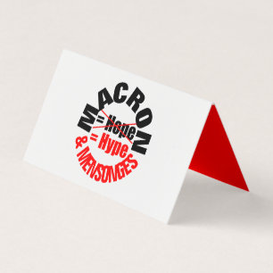 Carte De Visite MACRON Hype et Lie MENSONGES FBC