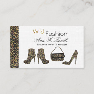 Carte De Visite Madame à la mode chic Stilettos Shoes Purse de