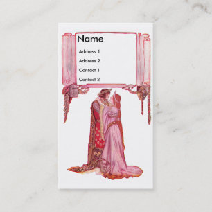 Carte De Visite Madame de embrassement Love de chevalier