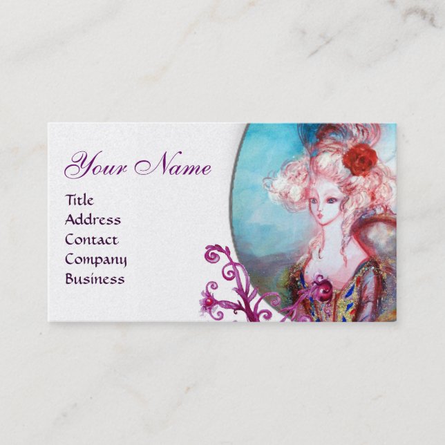 Carte De Visite MADAME POMPADOUR Beauté, Salon, Spa, Artiste de ma (Devant)