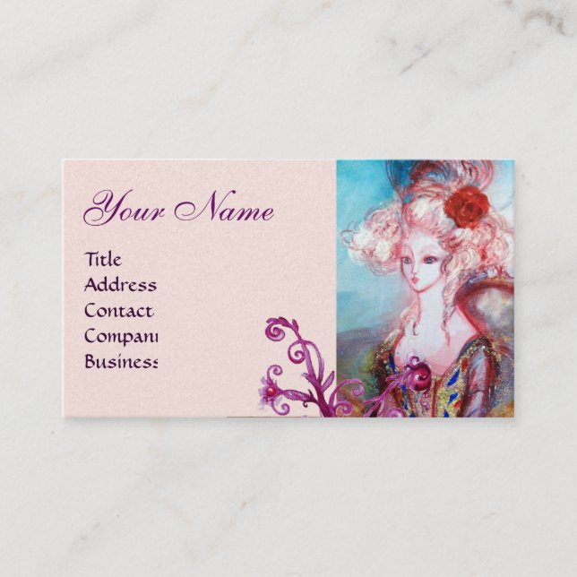Carte De Visite MADAME POMPADOUR Beauté, Salon, Spa, Artiste de ma (Devant)