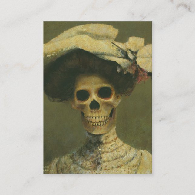 Carte De Visite Madame squelettique gothique ACEO (Devant)