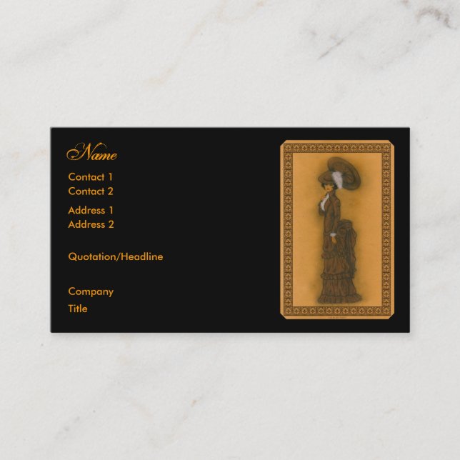 Carte De Visite Madame vintage (Devant)