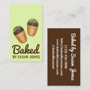 Carte De Visite Madeline Gâteau Cookies Boulangerie Boulangerie Ba