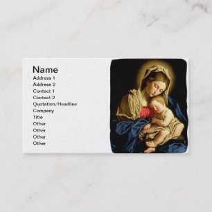 Carte De Visite Madonna et enfant Jésus - Sassoferrato