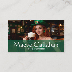 Carte De Visite Maeve en corset émeraude Irish Pub St Patrick's Da