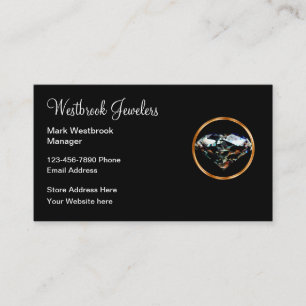 Carte De Visite Magasin de bijoux en diamant classique