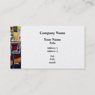 Carte De Visite Magasin De Bonbons Avec Fontaine De Soda