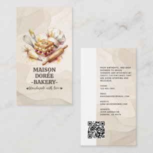 Carte De Visite Magasin de boulangerie Pâtissier Dessert Sucreries