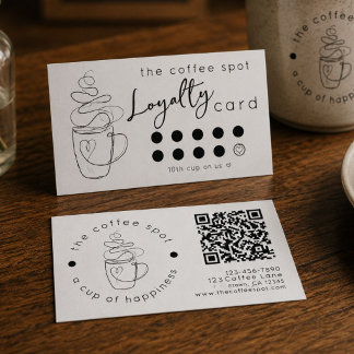 Carte De Visite Magasin de Café Personnalisé Ajoutez Votre Logo Fi