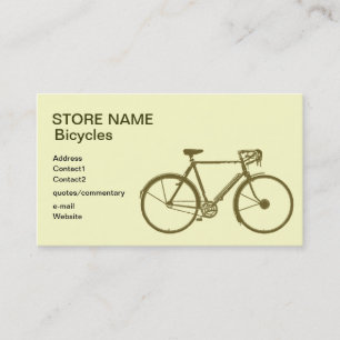 Carte De Visite Magasin de cycles