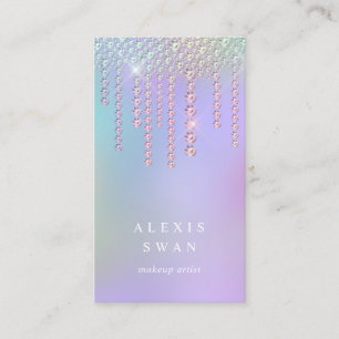 Carte De Visite Magasin de diamants holographiques élégant