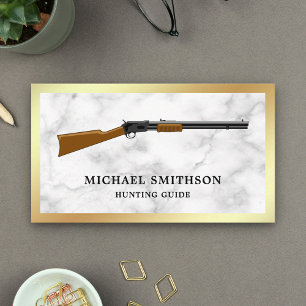 Carte De Visite Magasin de fusil carabine shotgun en marbre blanc 