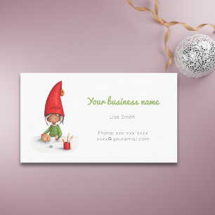 Carte De Visite Magasin de jouets pour elfe noir Noël