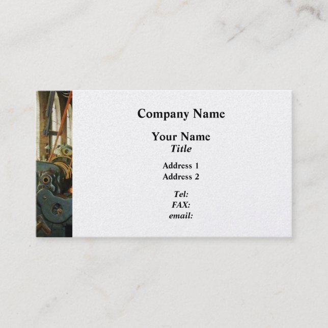 Carte De Visite Magasin de machines lourdes (Devant)