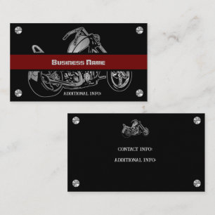 Carte De Visite Magasin De Moto Noir Et Rouge