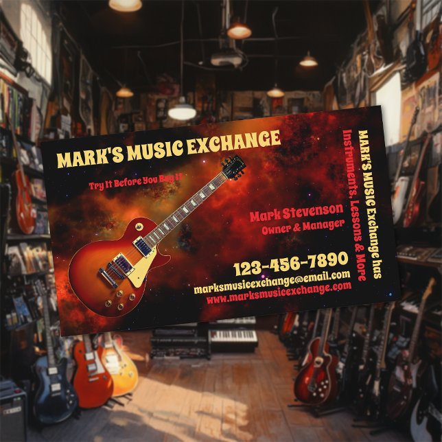Carte De Visite Magasin de musique (Créateur téléchargé)