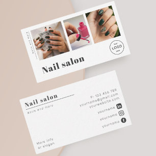 Carte De Visite Magasin de ongles maquillage salon ongles photo Ca