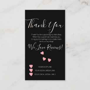 Carte De Visite Magasin de remercîments pour petites entreprises C