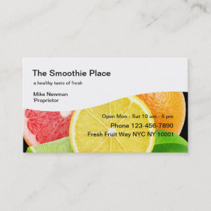 Carte De Visite Magasin de Smoothie de fruit