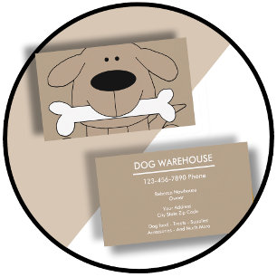 Carte De Visite Magasin de vente au détail de chiens