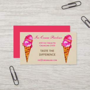 Carte De Visite Magasin ou affaires de glace