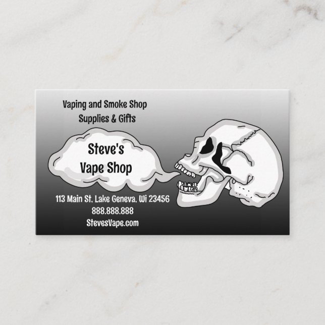 Carte De Visite Magasin Vape (Devant)