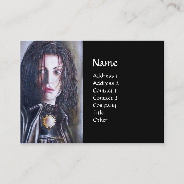 Carte De Visite MAGDALEN noir blanc jaune (Devant)