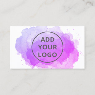 Carte De Visite Magenta aquarelle brosse télécharger votre logo