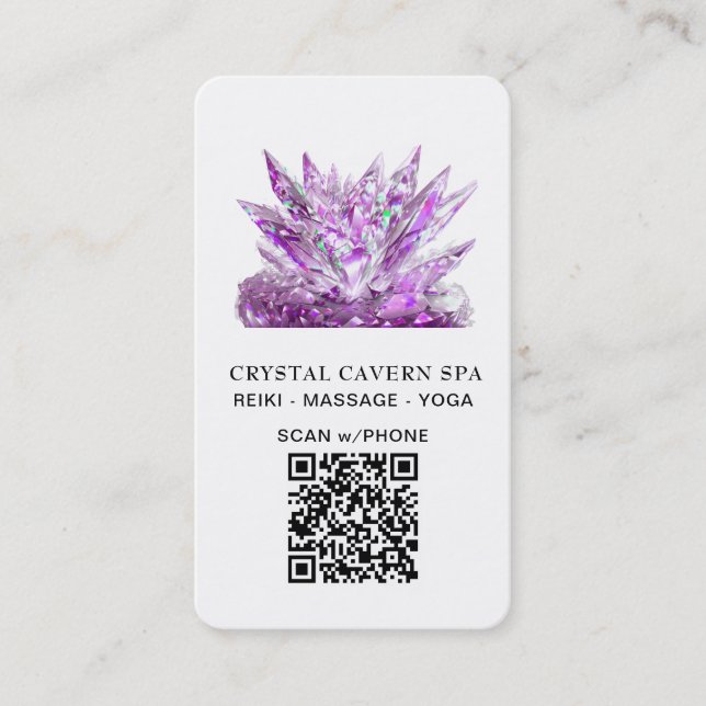 Carte De Visite *~* Magenta Magenta QR Crystal Sparkling (Devant)