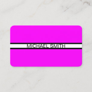 Carte De Visite Magenta Professionnel Blanc Noir Élégant Moderne