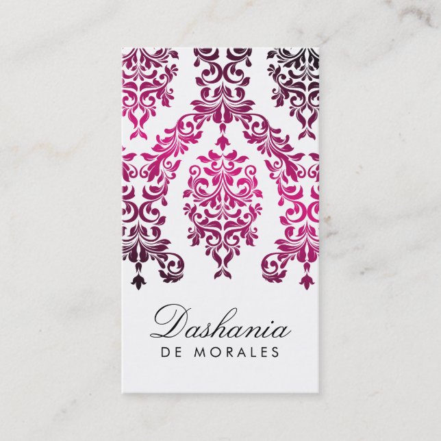 Carte De Visite Magenta se précipitant de la damassé 311 (Devant)