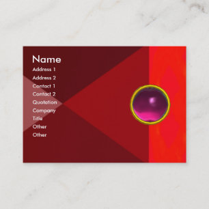 Carte De Visite MAGIC AMÉTHYST, rouge vif rose violet rouge vif