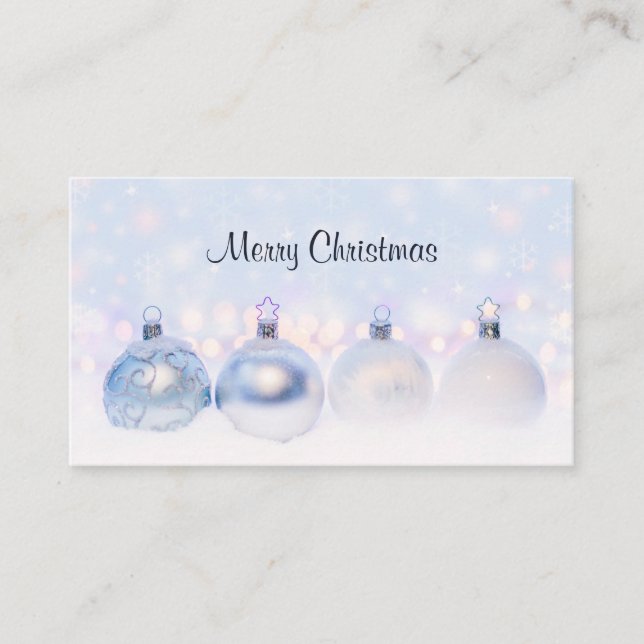 Carte De Visite Magical Metallic Christmas Balls (Devant)