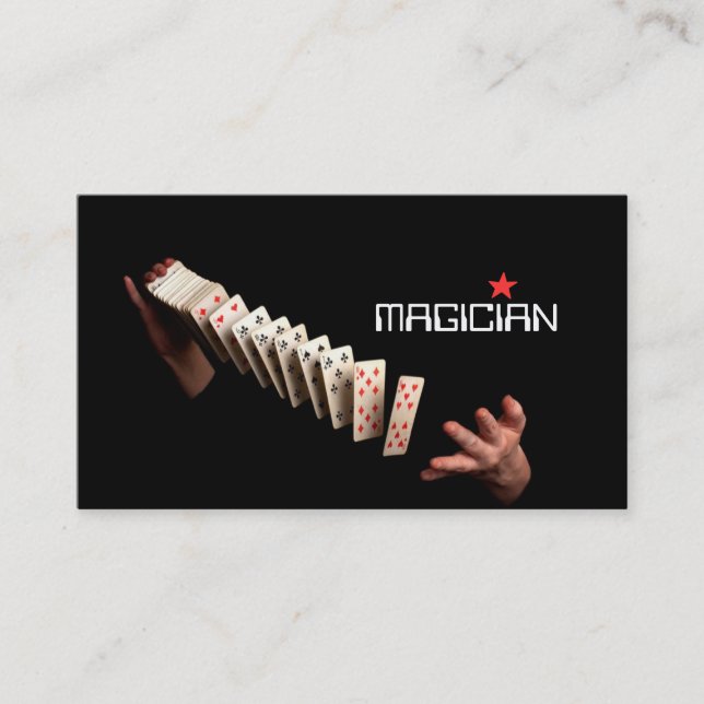 Carte De Visite Magicien Card Poker Trick Entertainment (Devant)