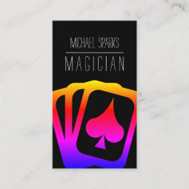Carte De Visite Magicien, Casino, Poker, Concessionnaire, Divertis