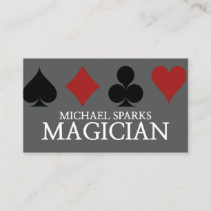 Carte De Visite Magicien, Casino, Poker, Croupier, Divertissement,
