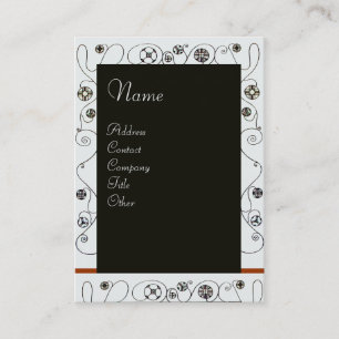 Carte De Visite MAGIE DU PRINTEMPS rose vif noir blanc brun