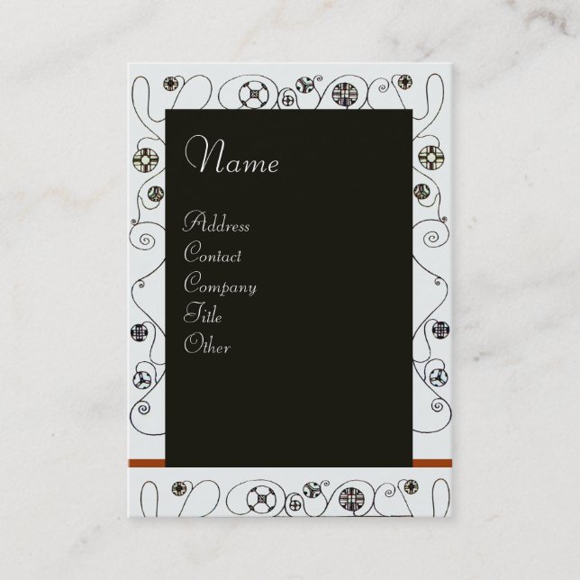Carte De Visite MAGIE DU PRINTEMPS rose vif noir blanc brun (Devant)