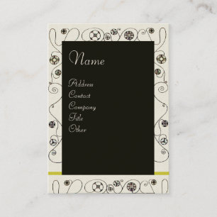 Carte De Visite MAGIE DU PRINTEMPS rose vif noir blanc vert