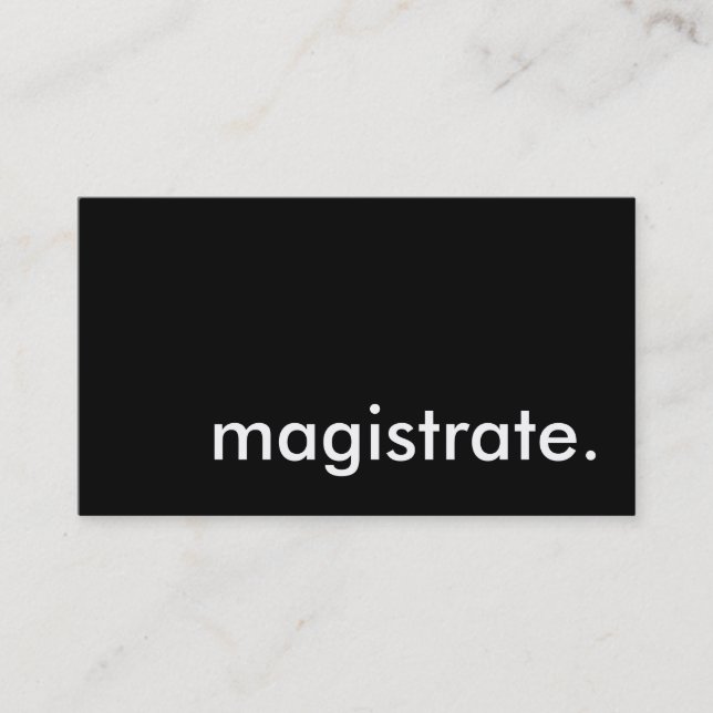 Carte De Visite magistrat. (Devant)
