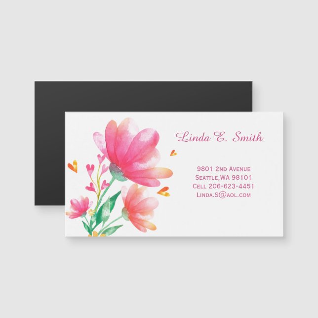 Carte de visite magnétique (Devant / Derrière)