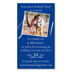 Carte De Visite Magnétique 25 x Mariage magnétique Livestreaming Enregistrer