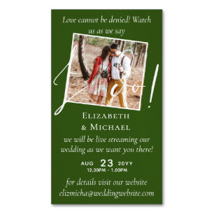Carte De Visite Magnétique 25 x Mariage magnétique Livestreaming Enregistrer 