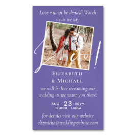Carte De Visite Magnétique 25 x Mariage magnétique Livestreaming Enregistrer 