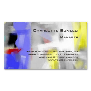 Carte De Visite Magnétique Abstrait coloré minimaliste moderne
