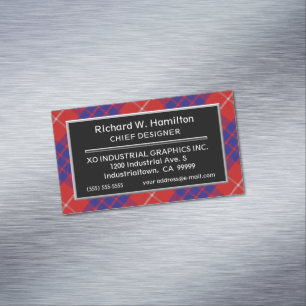 Carte De Visite Magnétique Accent écossais Clan Hamilton Tartan