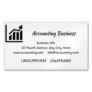 Carte De Visite Magnétique Accounting Bookkeeping  Custom Business 