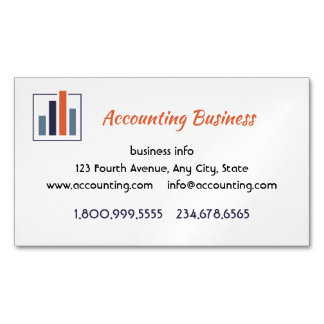 Carte De Visite Magnétique Accounting Bookkeeping  Custom Business 